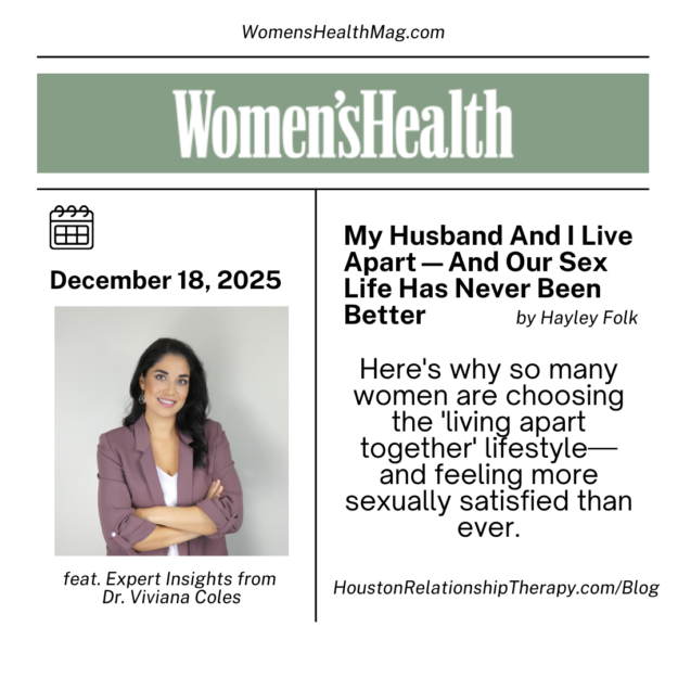 Why living apart together works for some couples, according to Dr. Viviana Coles